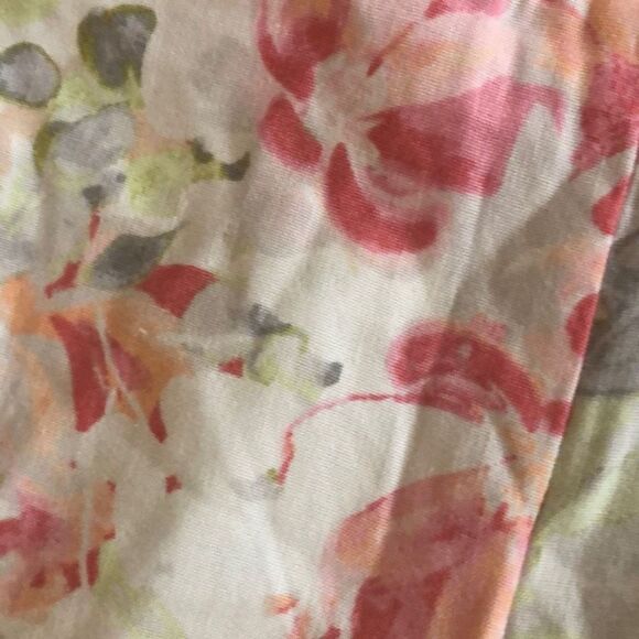 J. Jill Linen stretch, floral, capri Ankle pants L - Picture 3 of 5